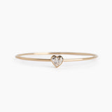 The Custom Heart Diamond Bangle