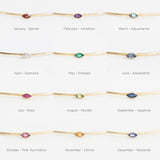 The Marquise Birthstone Bangle Heavy Weight