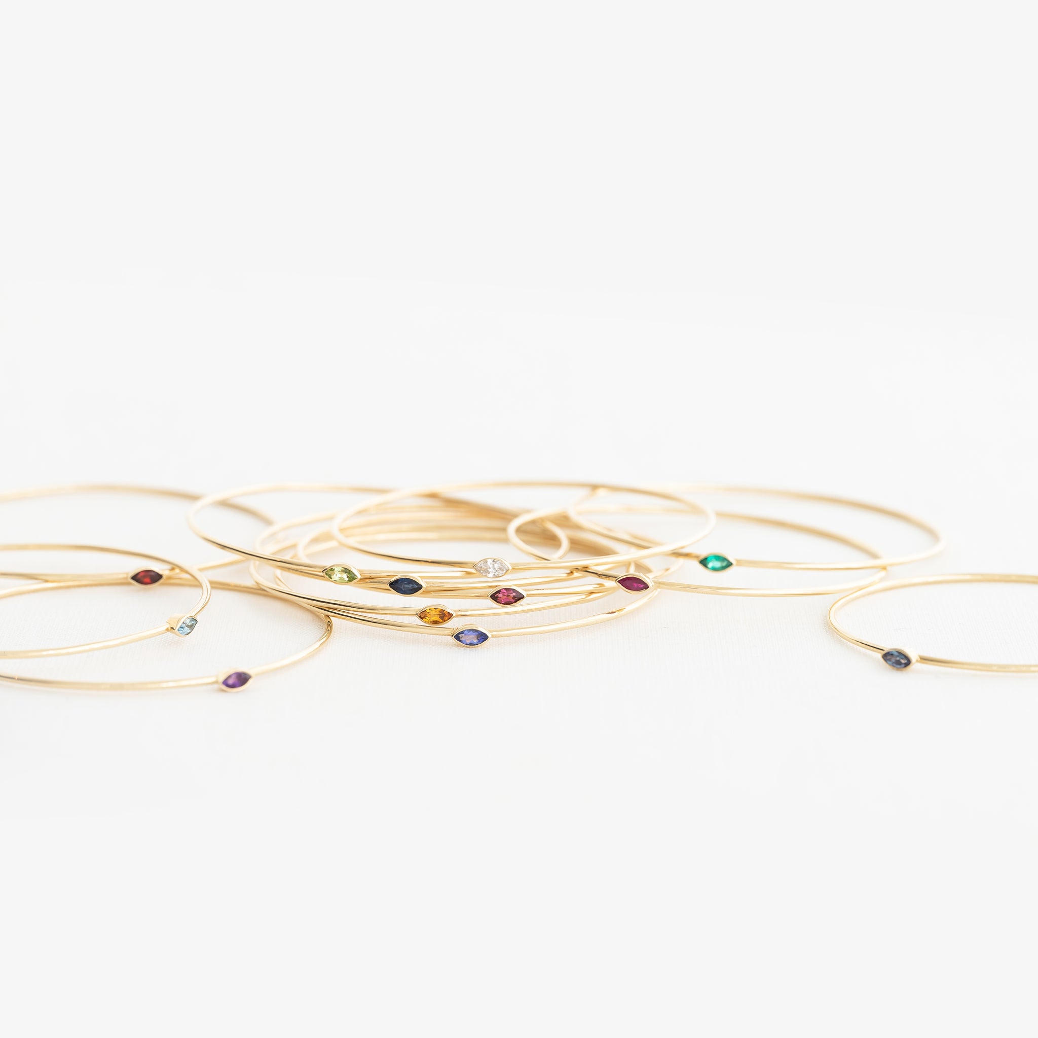 The Birthstone Bangle Collection