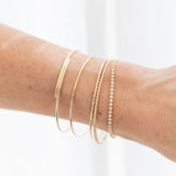 Ready to Ship - The Bypass Bangle Double Weight with Diamonds