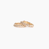 The Pavé Twist Huggies