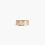 The Scallop Cigar Diamond Ring - 7.5
