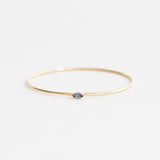 Ready to Ship - The Marquise Birthstone Bangle Heavy Weight - Alexandrite / June