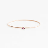 The Marquise Pink Tourmaline Birthstone Bangle