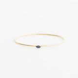 Ready to Ship - The Marquise Birthstone Bangle Heavy Weight - Sapphire / September