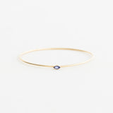 Ready to Ship - The Marquise Birthstone Bangle Heavy Weight - Tanzanite / December