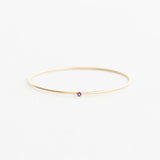 Ready to Ship - The Birthstone Bangle Heavy Weight - Amethyst / February