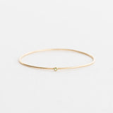 Ready to Ship - The Birthstone Bangle Heavy Weight - Peridot / August