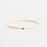 Ready to Ship - The Birthstone Bangle Heavy Weight - Sapphire / September