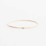 Ready to Ship - The Birthstone Bangle Heavy Weight - Tanzanite / December