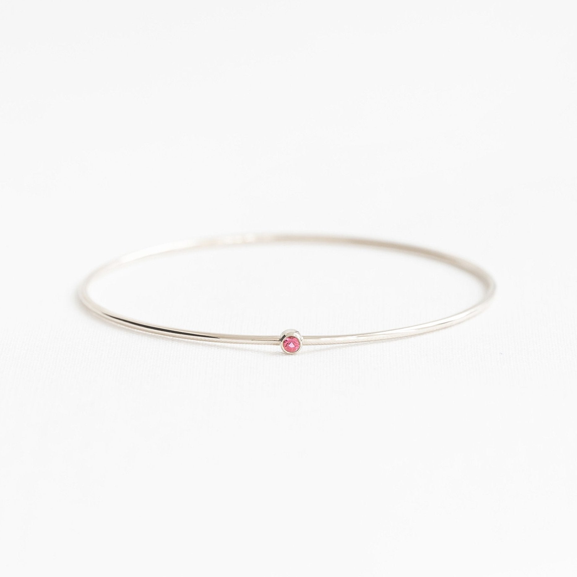 The Pink Tourmaline Birthstone Bangle