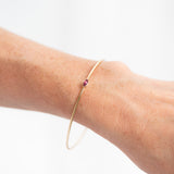 The Marquise Pink Tourmaline Birthstone Bangle