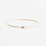 The Marquise Pink Tourmaline Birthstone Bangle