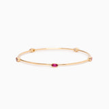 The Custom Marquise Birthstone Bangle Double Weight