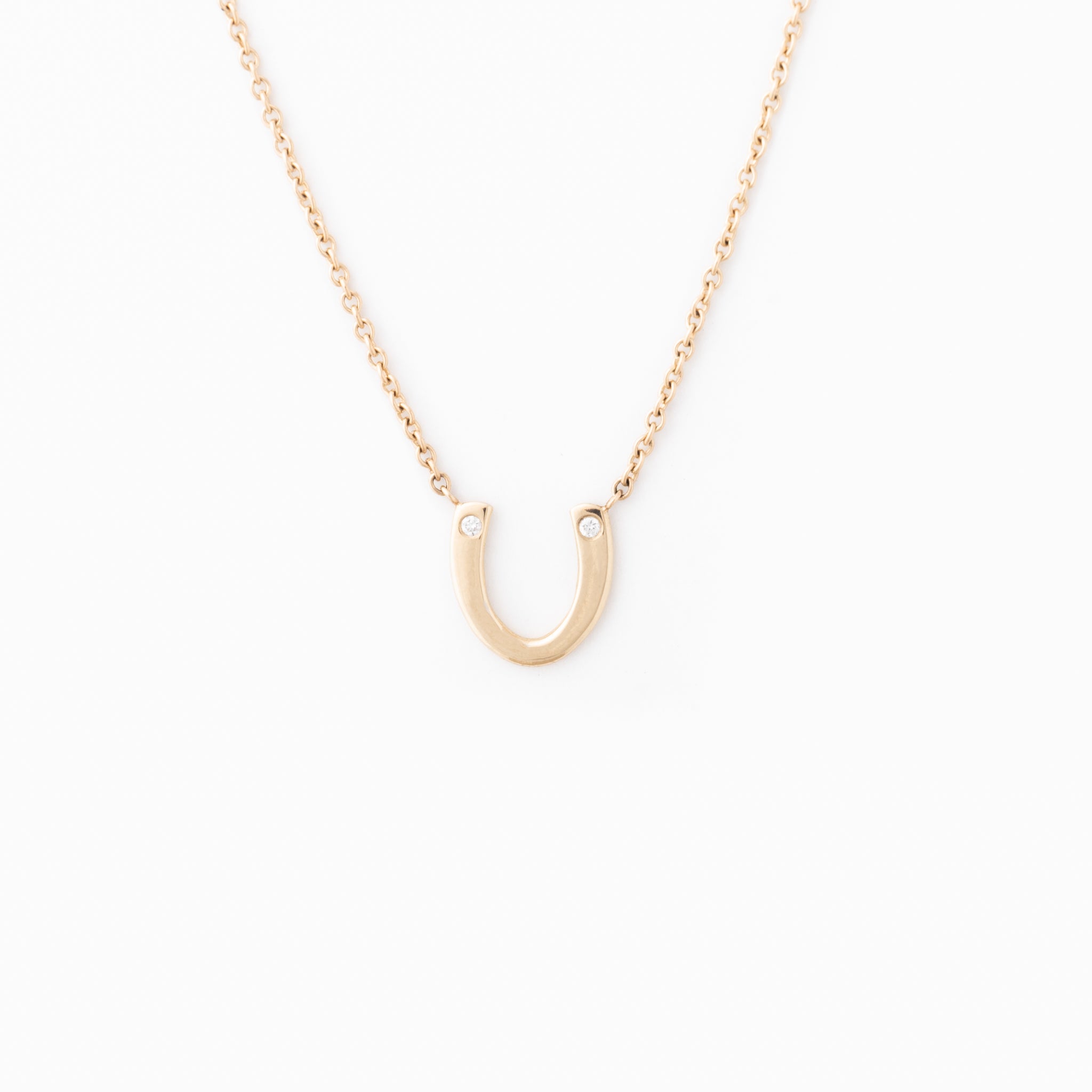 Diamond Horseshoe White Gold Necklace - Equestrian jewellery