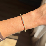 The Green Sapphire Eternity Bangle - 7.25
