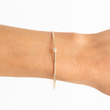 The Fluted Diamond Button Bangle
