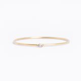 Ready to Ship - The Marquise Birthstone Bangle Double Weight - Diamond / April