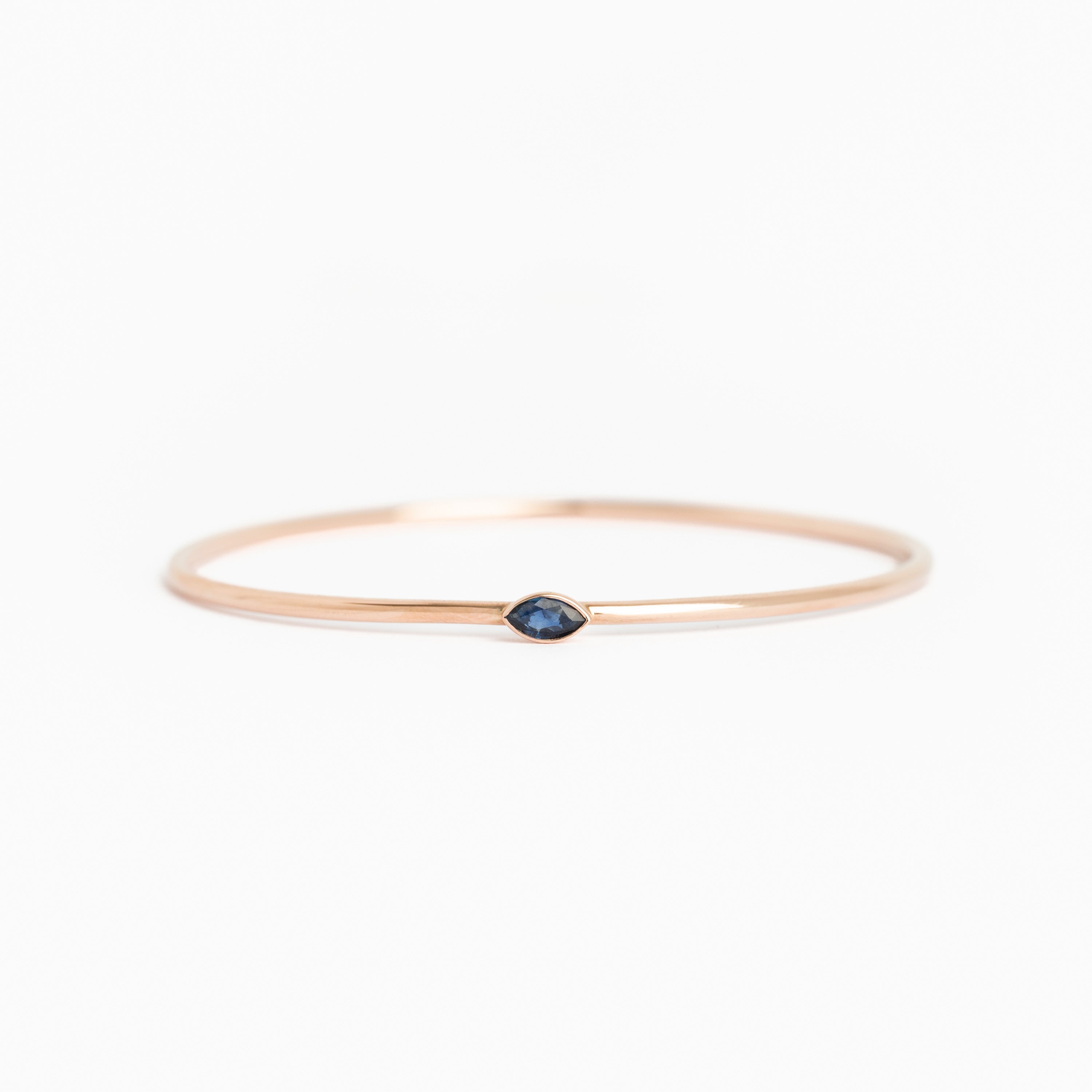 The Marquise Birthstone Bangle Double Weight