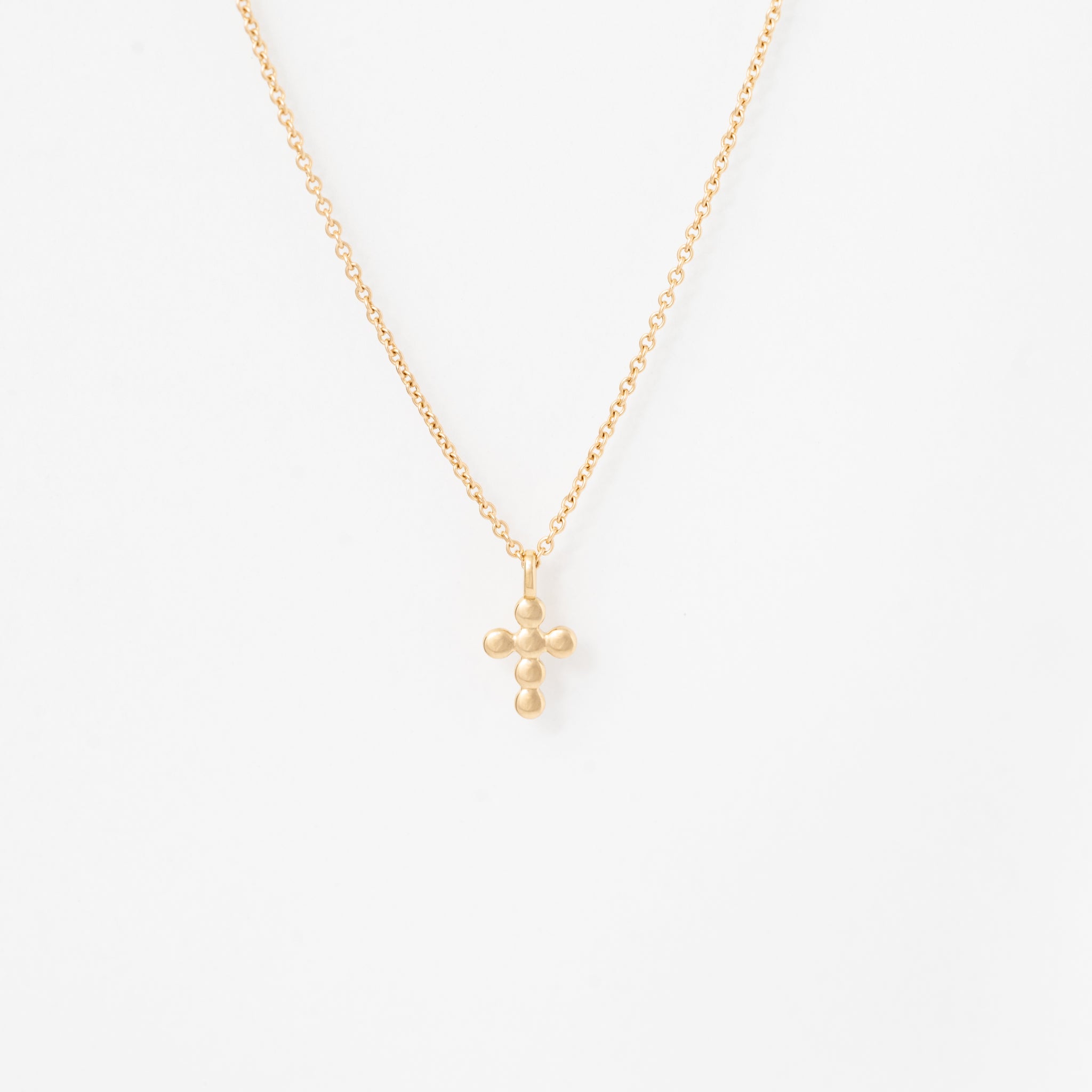 The Mini Beaded Cross Necklace