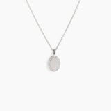 The Mini Pavé Oval Pendant