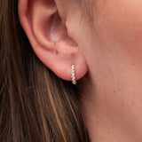 The Pavé Twist Huggies