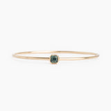 The Teal Sapphire Bangle - 7.5