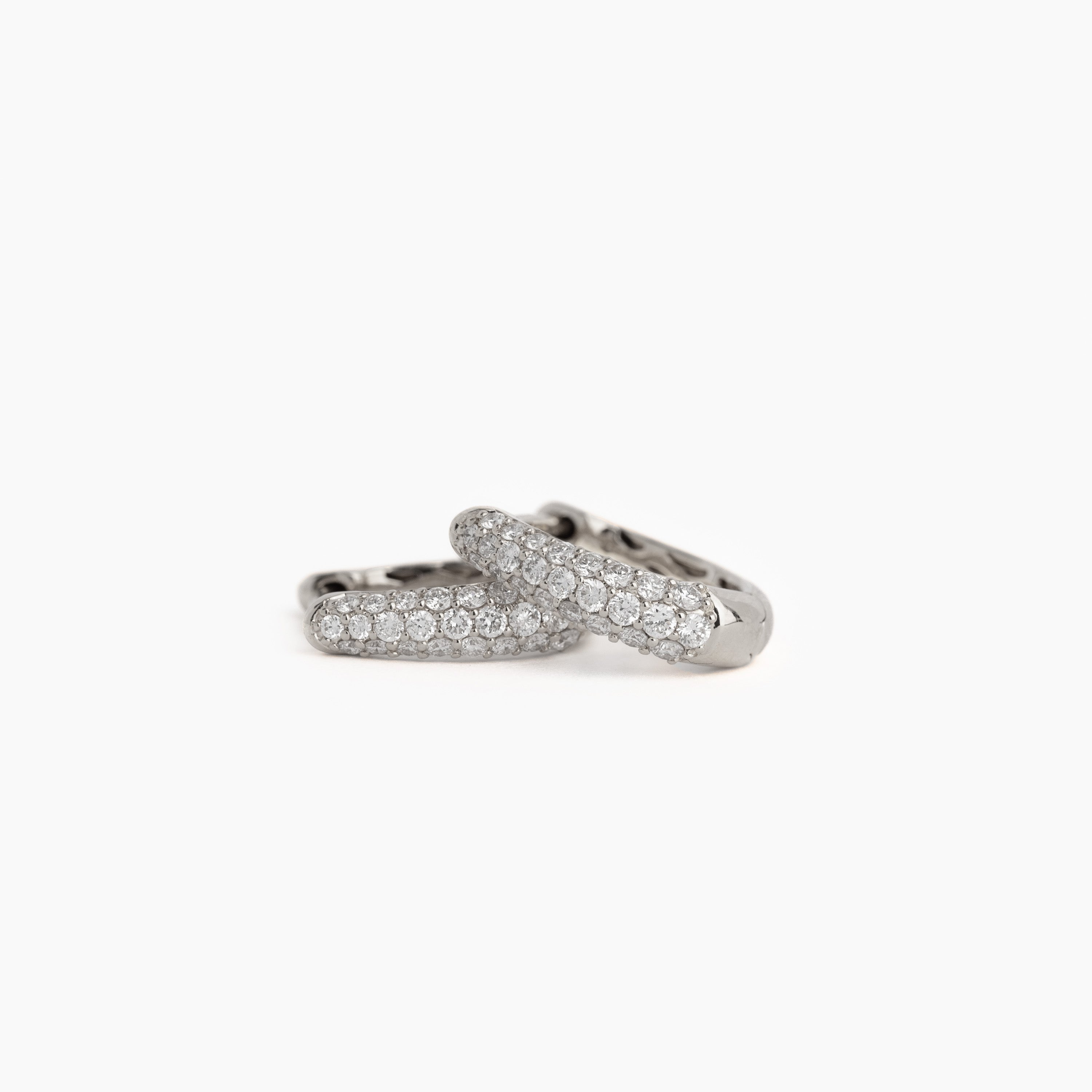 The Pavé Diamond Hoops