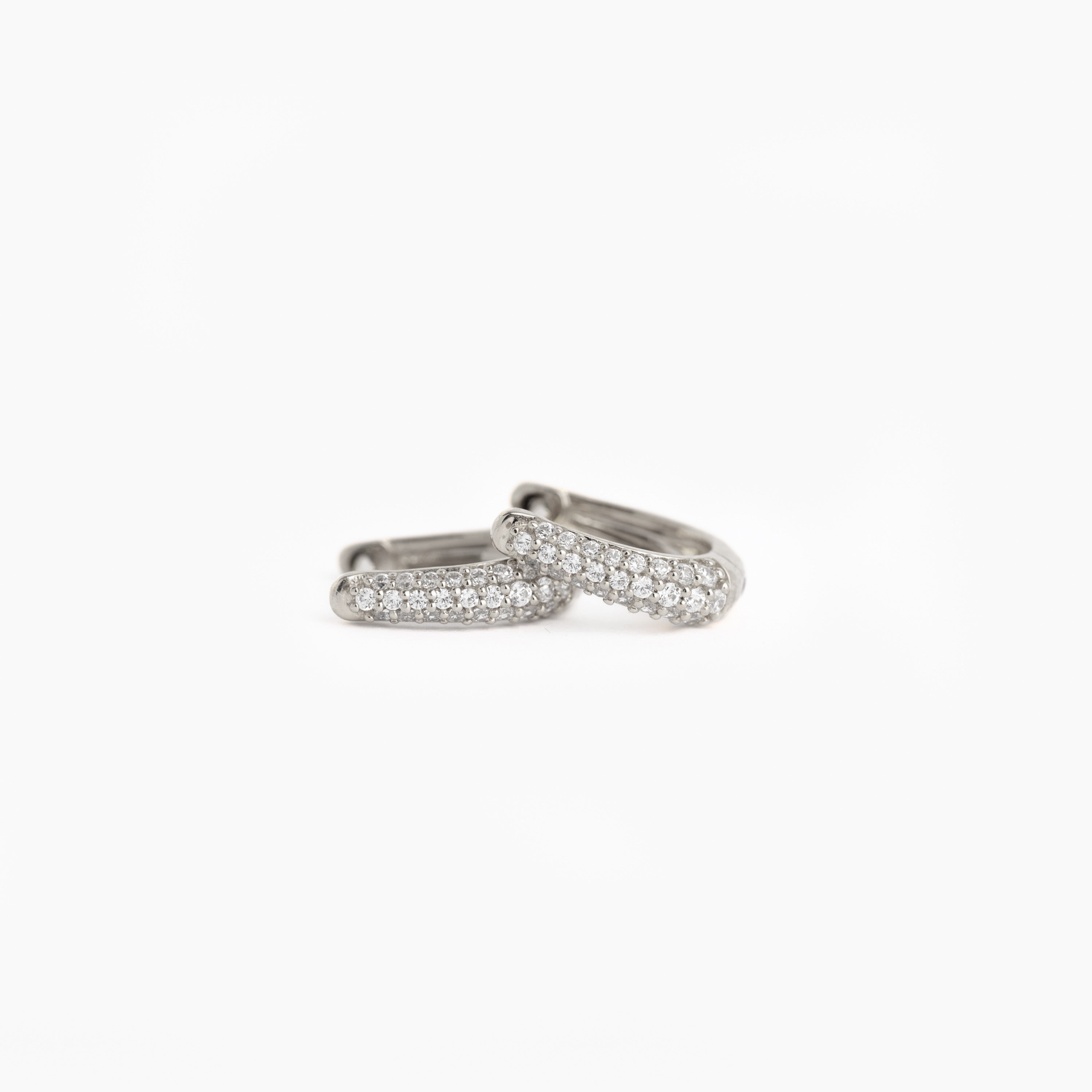 The Pavé Diamond Huggies