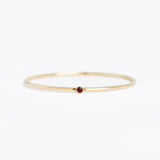 Ready to Ship - Double Weight Round Birthstone Bangle - Garnet / January