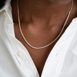 The Half Diamond Tennis Necklace
