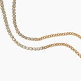 The Half Diamond Tennis Necklace
