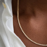 The Half Diamond Tennis Necklace