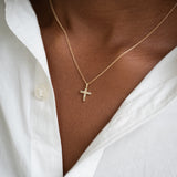 The Mini Baguette Cross Pendant I