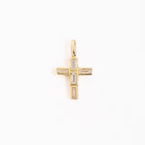 The Mini Baguette Cross Pendant I
