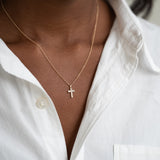 The Mini Baguette Cross Pendant II