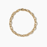 The Textured Oval Chain Link Bracelet - 6.5", 7", 7.5"