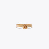 The Accented Square Knot Ring - Size 8