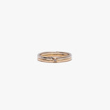The Stacked Hammered Diamond Ring - Size 7