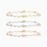 The Scattered Diamond Wavy Bangle
