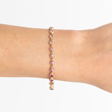 The Ombré Fluted Button Tennis Bracelet
