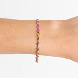 The Ombré Fluted Button Tennis Bracelet