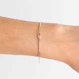 The Fluted Pink Sapphire Button Bangle
