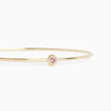 The Fluted Pink Sapphire Button Bangle