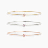 The Fluted Pink Sapphire Button Bangle