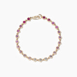 The Ombré Fluted Button Tennis Bracelet