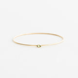 Ready to Ship - The Marquise Birthstone Bangle Heavy Weight - Peridot / August