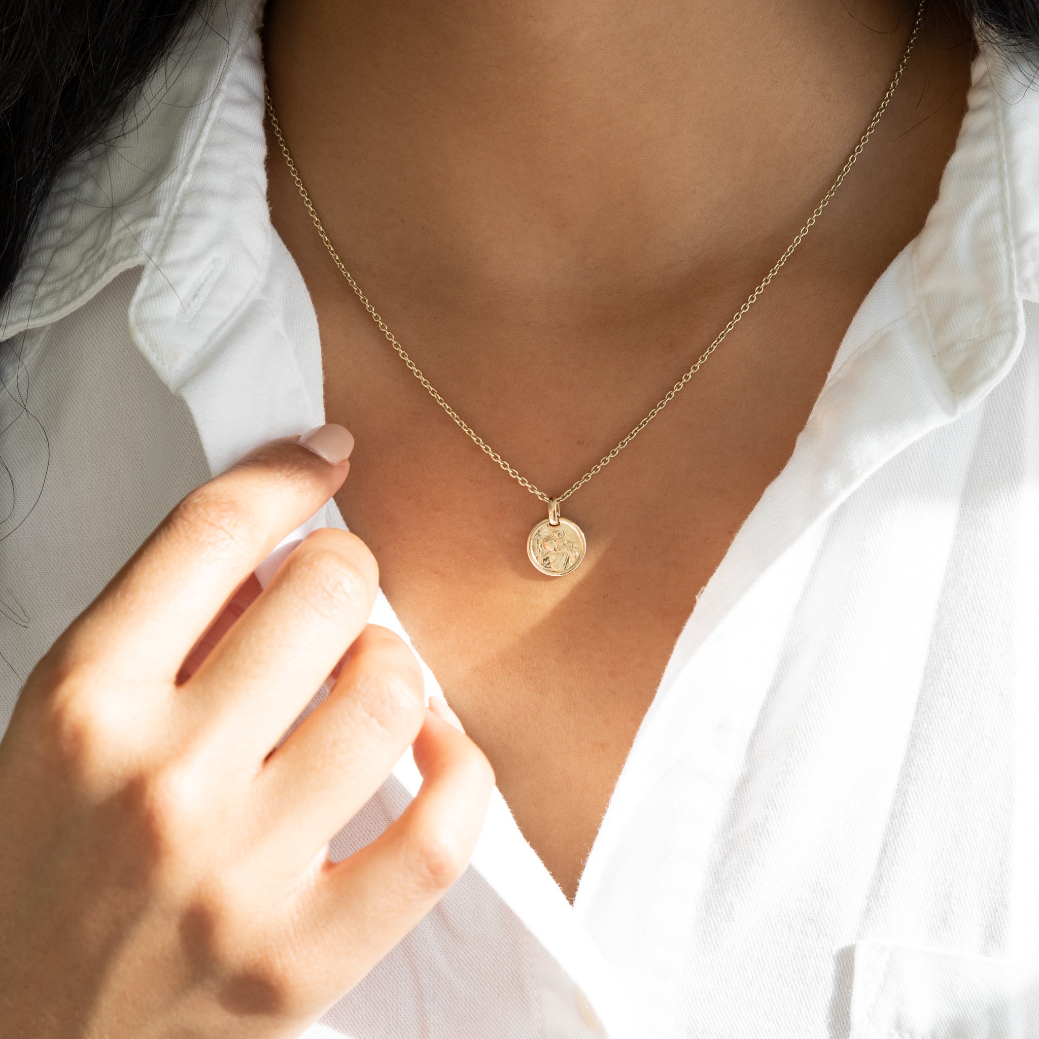 14k Gold Pendant St Christopher Baby Bracelet The Small